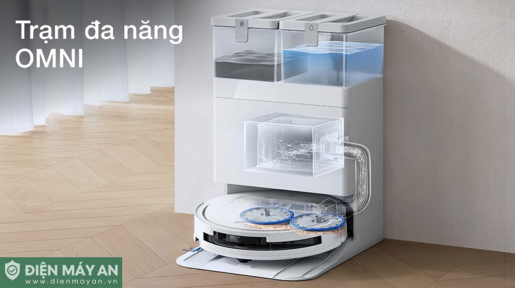 Robot hút bụi lau nhà Ecovacs Deebot T50s Pro OMNI - Đen/Trắng